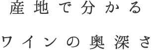 産地で分かるワインの奥深さ